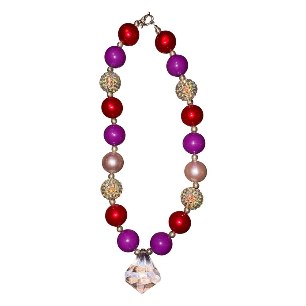 Chunky Beaded Bubblegum Necklace